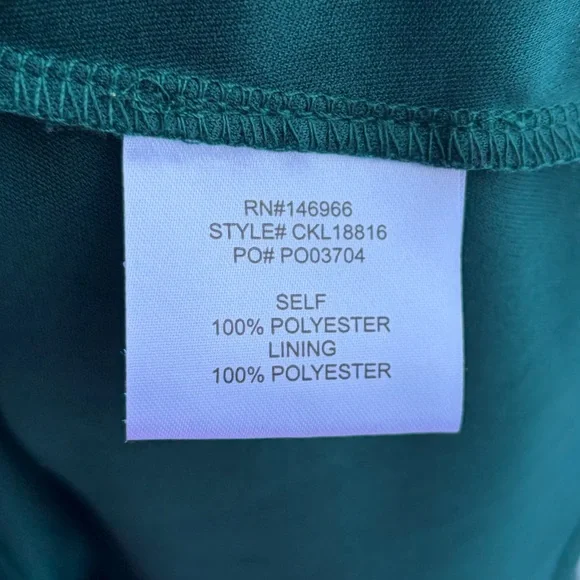 🆕 ✨ Midnight Doll Green Gold Dotted Mini Dress M Tie Party Holiday Chic Size M - Picture 14 of 15